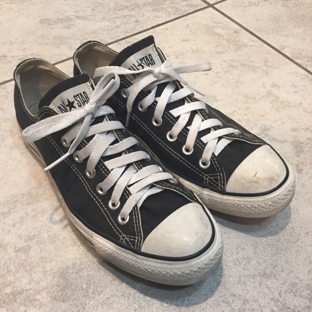 Converse All Star Black Shoes Men 8.5, Women 10.5